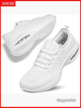 Women's Wide Width Walking Shoes Cushioned Athletic Sneakers Gym Workout